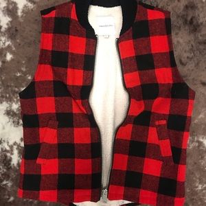 Buffalo plaid vest